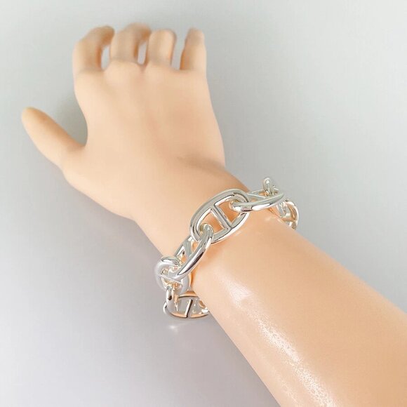 HERMES Chaine d'Ancre TGM Silver Bracelet - Picture 3 of 9